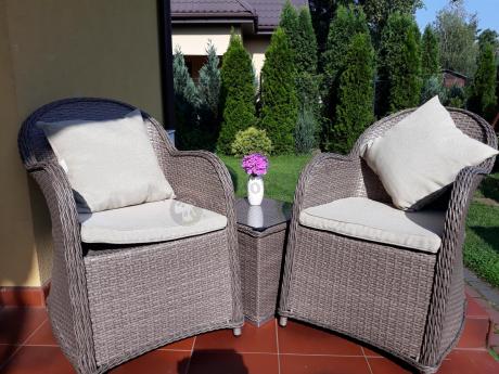 Altito Duo Caffe zestaw technorattan Zebra & Beige