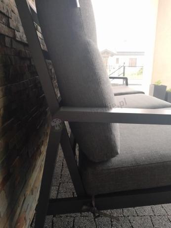 Aluminiowe meble na taras dla 8 osób z 2 sofami i stołem 180x80 - Tavaro Grande Antracite
