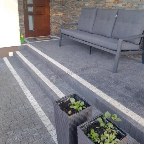 Aluminiowe meble na taras dla 8 osób z 2 sofami i stołem 180x80 - Tavaro Grande Antracite