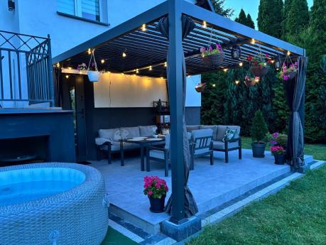 Aluminiowe meble na taras ze stołem obiadowym 160 cm Calamba Grande - Light Grey