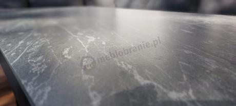 Aluminiowe meble tarasowe - stół 180cm i składane 7 pozycyjne krzesła - Kanbery Antracite Ceramic 8+1