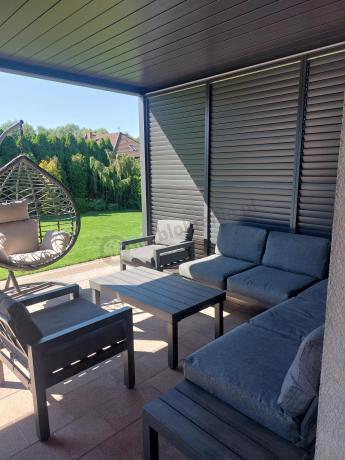 Aluminiowy narożnik ogrodowy z fotelami - Calamba Corner - Antracite