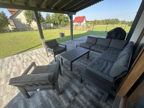 Aluminiowy narożnik ogrodowy z fotelami - Calamba Corner - Antracite