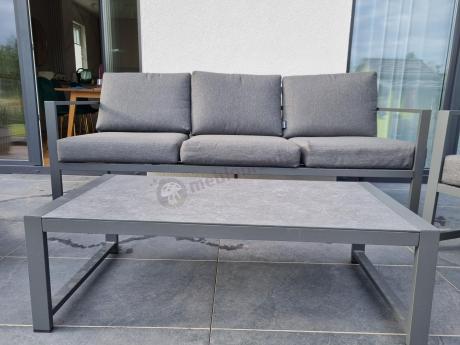 Aluminiowy zestaw mebli ogrodowych Vilde 5-miejscowy Grafitowy