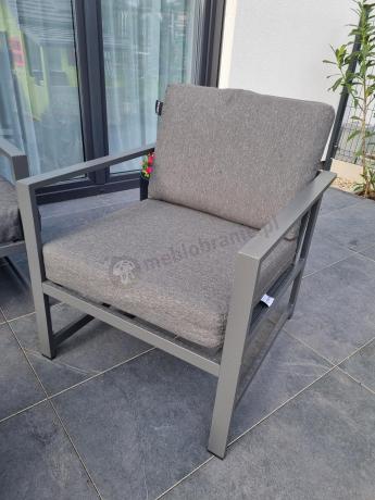 Aluminiowy zestaw mebli ogrodowych Vilde 5-miejscowy Grafitowy