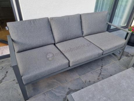 Aluminiowy zestaw mebli ogrodowych Vilde 5-miejscowy Grafitowy