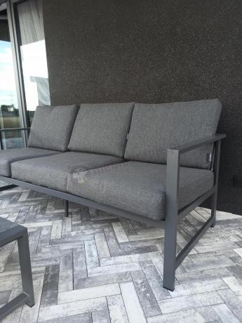 Aluminiowy zestaw mebli ogrodowych Vilde 5-miejscowy Grafitowy