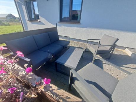 Aluminiowy zestaw mebli ogrodowych Vilde 5-miejscowy Grafitowy