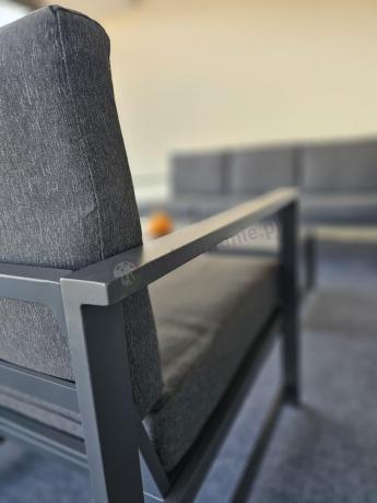 Aluminiowy zestaw mebli ogrodowych Vilde 5-miejscowy Grafitowy