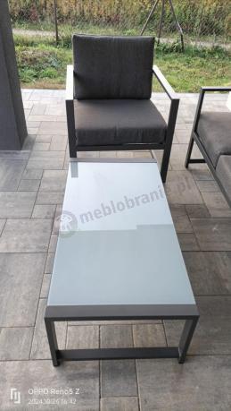 Aluminiowy zestaw mebli ogrodowych Vilde 5-miejscowy Grafitowy