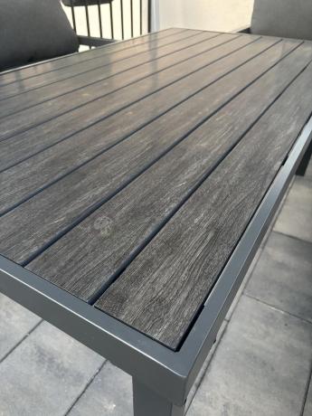 Aluminiowy zestaw mebli z wysokim stołem obiadowym Calamba Grande - Antracite