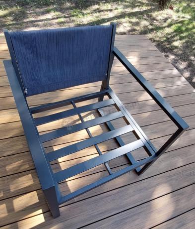 Aluminiowy zestaw ogrodowy z modułowym narożnikiem Kari grafitowy