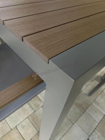 Aluminiowy zestaw stół i krzesła dla 8 osób Tanami Marla Taupe