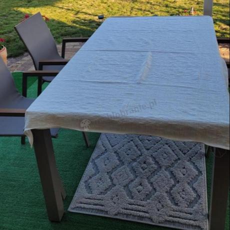 Aluminiowy zestaw stół i krzesła dla 8 osób Tanami Marla Taupe