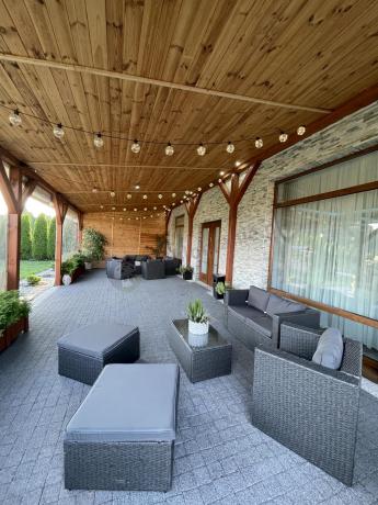 Antracytowy zestaw ogrodowy z technorattanu dla 8 osób