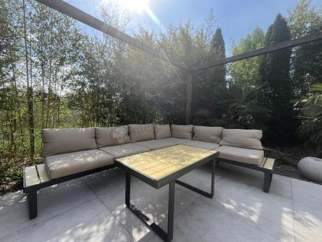 Beżowy narożnik wypoczynkowy na taras Panaon Corner XL WB