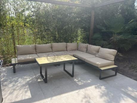 Beżowy narożnik wypoczynkowy na taras Panaon Corner XL WB