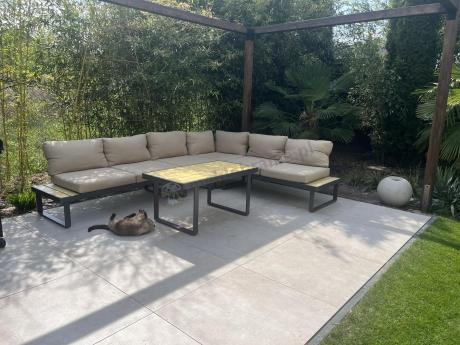 Beżowy narożnik wypoczynkowy na taras Panaon Corner XL WB