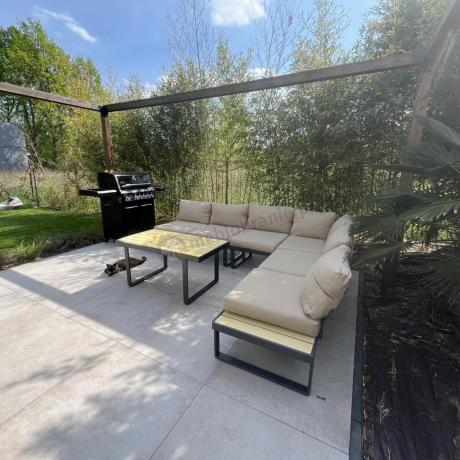 Beżowy narożnik wypoczynkowy na taras Panaon Corner XL WB