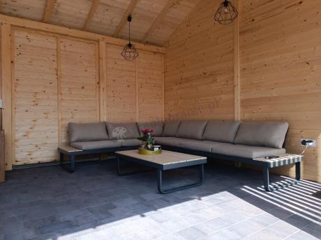 Beżowy narożnik wypoczynkowy na taras Panaon WB