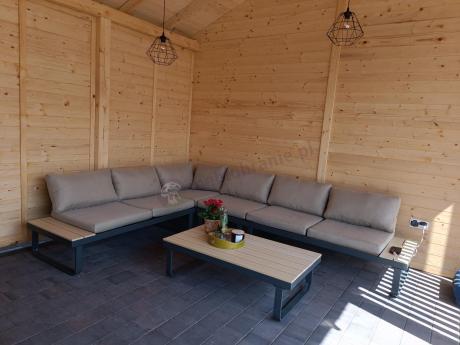 Beżowy narożnik wypoczynkowy na taras Panaon WB