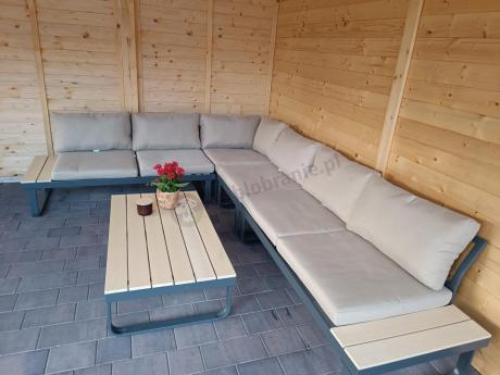 Beżowy narożnik wypoczynkowy na taras Panaon WB