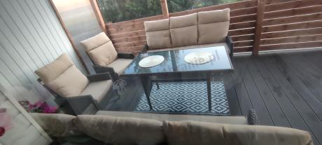 Brązowe meble technorattanowe na 8 osób z wysokimi oparciami Lirata Grande Brown