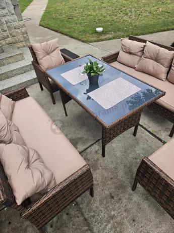 Brązowe meble technorattanowe na taras Torino Grande - Carmel