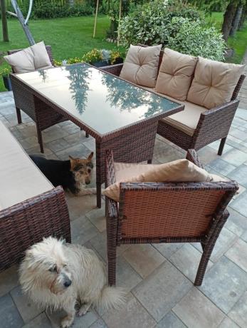 Brązowe meble technorattanowe na taras Torino Grande - Carmel