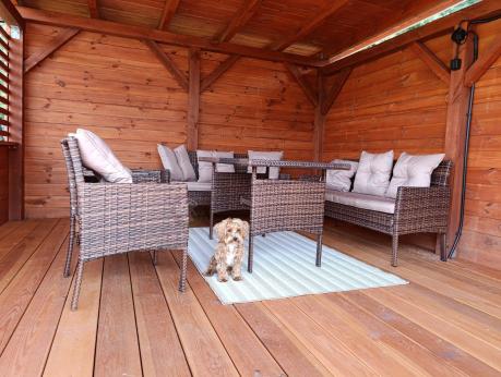 Brązowe meble technorattanowe na taras Torino Grande - Carmel