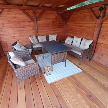 Brązowe meble technorattanowe na taras Torino Grande - Carmel