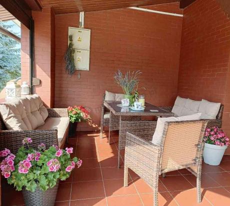 Brązowe meble technorattanowe na taras Torino Grande - Carmel