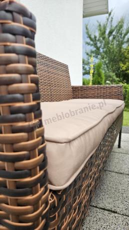 Brązowe meble technorattanowe na taras Torino Grande - Carmel