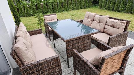 Brązowe meble technorattanowe na taras Torino Grande - Carmel