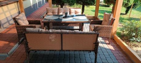 Brązowe meble technorattanowe na taras Torino Grande - Carmel