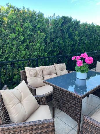 Brązowe meble technorattanowe na taras Torino Grande - Carmel