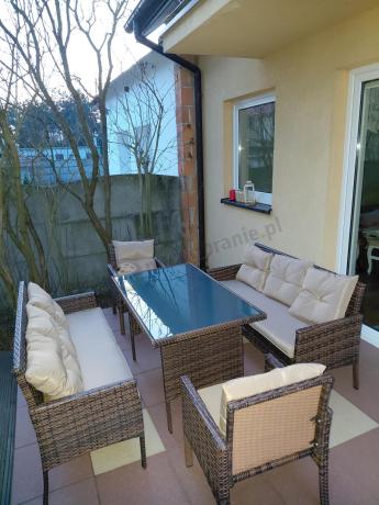 Brązowe meble technorattanowe na taras Torino Grande - Carmel