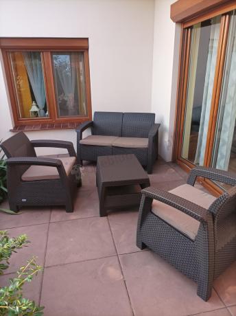 Brązowy zestaw ogrodowy Corfu Set Curver