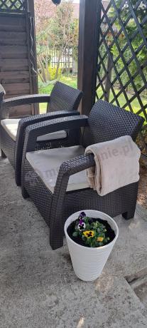 Brązowy zestaw ogrodowy Corfu Triple Box