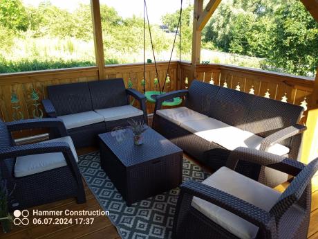 Brązowy zestaw ogrodowy Corfu Triple Box