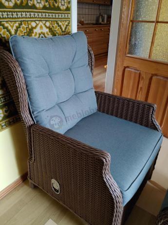 Brązowy zestaw wypoczynkowy z technorattanu z funkcją Relax Laritto Duo - Brown