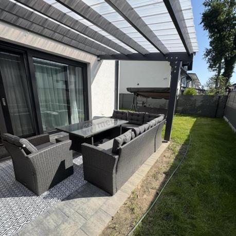 Ciemnoszary narożnik tarasowy z technorattanu Topiano Plus Antracite