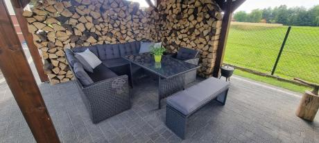 Ciemnoszary narożnik tarasowy z technorattanu Topiano Plus Antracite