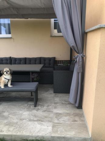 Ciemnoszary narożnik tarasowy z technorattanu Topiano Plus Antracite