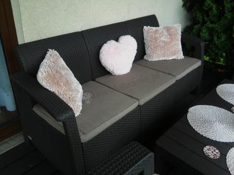 Brązowy zestaw ogrodowy dla 5 osób