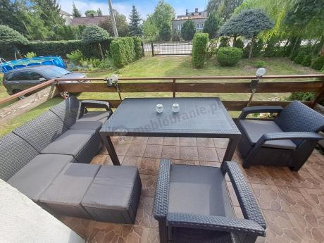 Corfu Set Max Dining grafitowy zestaw ogrodowy obiadowy