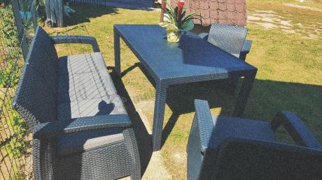 Corfu Set Max Dining grafitowy zestaw ogrodowy obiadowy
