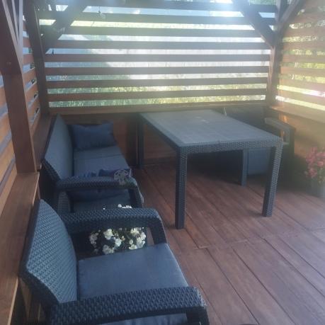 Corfu Set Max Dining grafitowy zestaw ogrodowy obiadowy