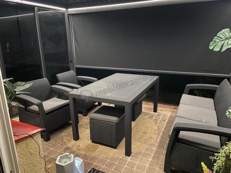 Corfu Set Max Dining grafitowy zestaw ogrodowy obiadowy