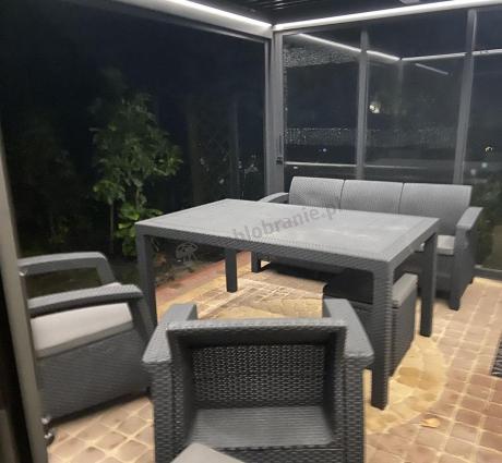 Corfu Set Max Dining grafitowy zestaw ogrodowy obiadowy